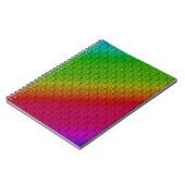 Diag Rainbow Gradient Floral Pattern Green Notitieboek (Linkerzijde)