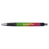 Diag Rainbow Gradient Floral Pattern Green Pen (Voorkant)