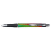 Diag Rainbow Gradient Floral Pattern Green Pen (Achterkant)
