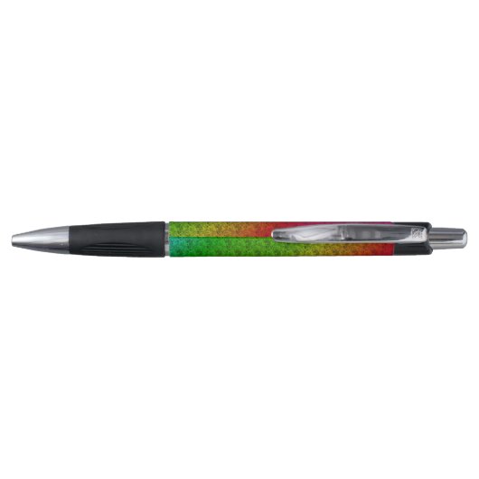 Diag Rainbow Gradient Floral Pattern Green Pen (Achterkant)
