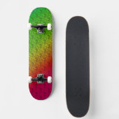 Diag Rainbow Gradient Floral Pattern Green Skateboard (Voorkant)