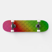 Diag Rainbow Gradient Floral Pattern Green Skateboard (Horizontaal)