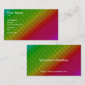 Diag Rainbow Gradient Floral Pattern Green Visitekaartje (Voorkant / Achterkant)