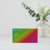 Diag Rainbow Gradient Floral Pattern Green Visitekaartje (Staand voorkant)