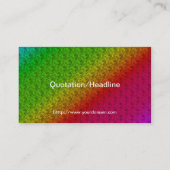 Diag Rainbow Gradient Floral Pattern Green Visitekaartje (Achterkant)