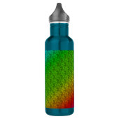Diag Rainbow Gradient Floral Pattern Green Waterfles (Links)