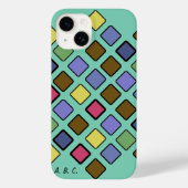 DIAG SQUARES gemengd Case-Mate iPhone Case (Achterkant)