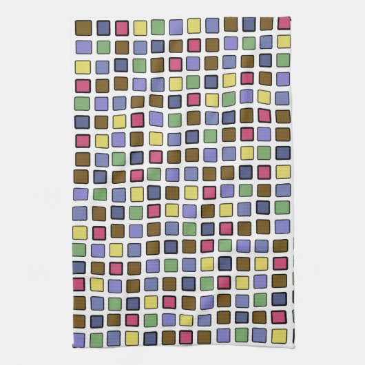 DIAG SQUARES Mixed Theedoek (Verticaal)