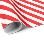 Diag Stripes - wit en rood Cadeaupapier (Rol Hoek)