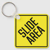 Diagebied Metaal Vierkante Sleutelhanger (Voorkant)