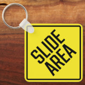 Diagebied Metaal Vierkante Sleutelhanger (Voorkant)