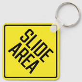 Diagebied Metaal Vierkante Sleutelhanger (Achterkant)