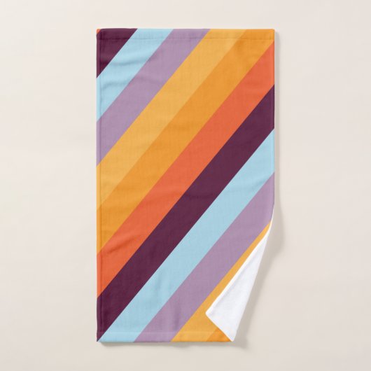 Diagnal Retro Rainbow Bad Handdoek (Handdoek)
