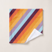 Diagnal Retro Rainbow Bad Handdoek (Wasdoekje)