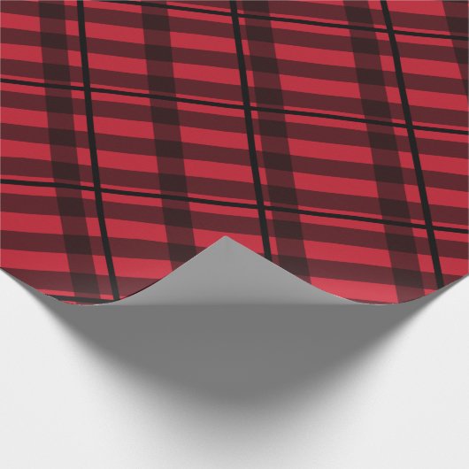 Diagnose rood zwart Check Patroon Cadeaupapier (Hoek)