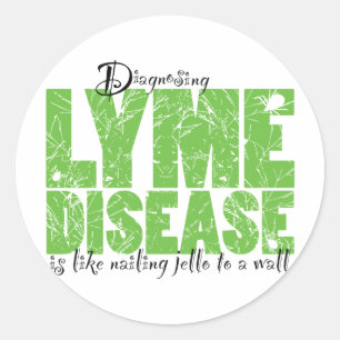 Diagnose van de ziekte van Lyme Ronde Sticker