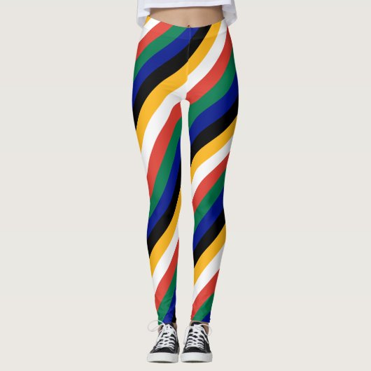Diagnose Zuid-Afrika van nationale vlagkleuren Leggings (Voorkant)
