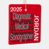 Diagnostische medische Sonografe Extraordinaire Keramisch Ornament (Rechts)