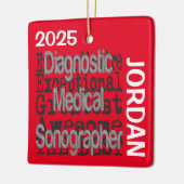 Diagnostische medische Sonografe Extraordinaire Keramisch Ornament (Links)
