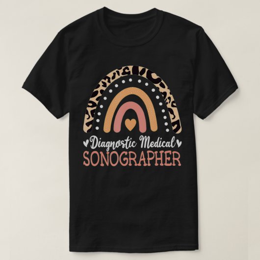 Diagnostische medische Sonografe RegenboogSonograf T-shirt (Design voorkant)