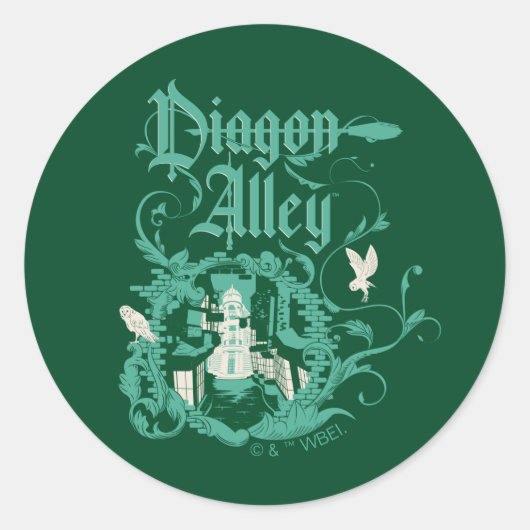 DIAGON ALLEY™ Graphic Ronde Sticker (Voorkant)