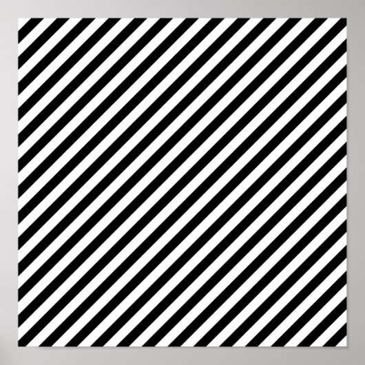 Diagonaal 12 x 12 Poster zwart-wit (Voorkant)
