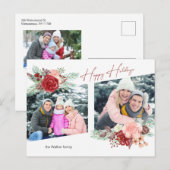 Diagonaal 2-foto's voor Prettige feestdagen Script (Voorkant / Achterkant)