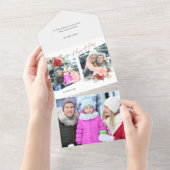 Diagonaal 2-foto's voor Prettige feestdagen Script All In One Uitnodiging (Afscheurbaar)