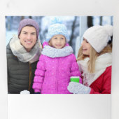 Diagonaal 2-foto's voor Prettige feestdagen Script Drieluik Wenskaart (Binnenzijde eerst)