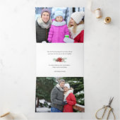 Diagonaal 2-foto's voor Prettige feestdagen Script Drieluik Wenskaart (Binnen)