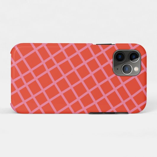 Diagonaal Abstract Gecontroleerd patroon lijnen in Case-Mate iPhone Case (Achterkant (horizontaal))