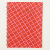 Diagonaal Abstract Gecontroleerd patroon lijnen in Planner (Voorkant)