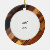 Diagonaal Afbeelding op houten vloeren Keramisch Ornament (Voorkant)