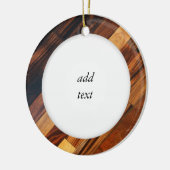 Diagonaal Afbeelding op houten vloeren Keramisch Ornament (Links)