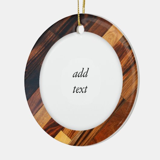 Diagonaal Afbeelding op houten vloeren Keramisch Ornament (Links)