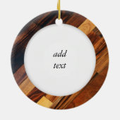 Diagonaal Afbeelding op houten vloeren Keramisch Ornament (Achterkant)