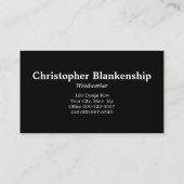 Diagonaal afgewerkt hout timmerwerk beroep visitekaartje (Achterkant)