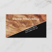 Diagonaal afgewerkt hout timmerwerk beroep visitekaartje (Voorkant)