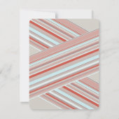 Diagonaal Afstuderen met rode lintplaat in strepes Bedankkaart (Achterkant)