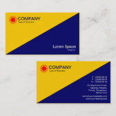 Diagonaal - Amber en Deep Navy Visitekaartje (Voorkant / Achterkant)