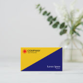 Diagonaal - Amber en Deep Navy Visitekaartje (Staand voorkant)