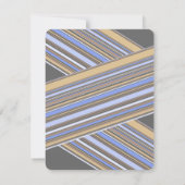 Diagonaal blauw Afstuderen met snijstrepen Bedankkaart (Achterkant)