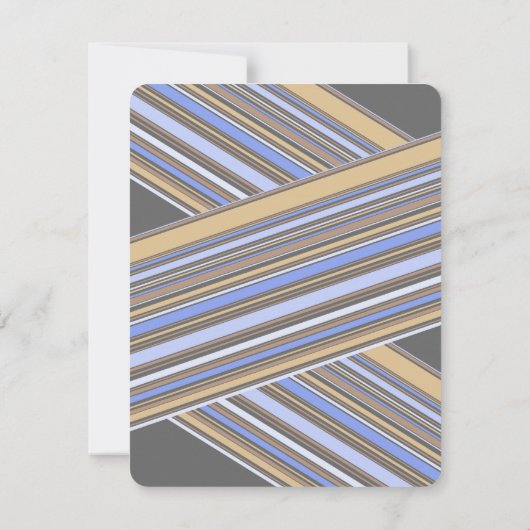 Diagonaal blauw Afstuderen met snijstrepen Bedankkaart (Achterkant)