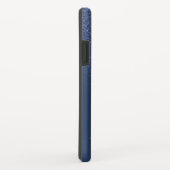 Diagonaal blauw glitter gradiënt Ombre Monogram Case-Mate iPhone Case (Achterkant/rechts)