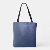 Diagonaal blauw glitter gradiënt Ombre Monogram Tote Bag (Achterkant)