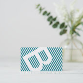 diagonaal blauw visitekaartje (Staand voorkant)
