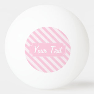 Diagonaal Bloesem Roze Strepen Pingpongbal