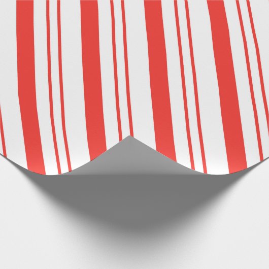 Diagonaal Candy Cane Stripes Patroon Cadeaupapier (Hoek)
