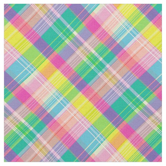 Diagonaal Carnaval Plaid Stof (Close Up)