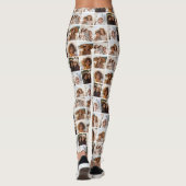 Diagonaal Funky Fotorooster met 6 Foto's Leggings (Achterkant)
